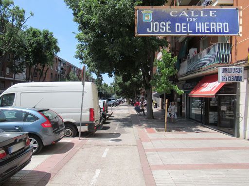 Fahrradwege, Radwegenetz, Madrid, Spanien, Fahrradweg Calle de José del Hierro, 28027 Madrid