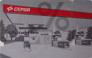 CEPSA Tankstelle, Madrid, Spanien, CEPSA Hertz® Rabattkarte Vorderseite