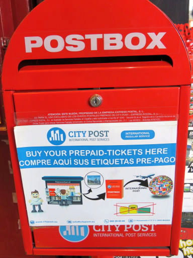 City Post, Spanien, City Post Briefkasten