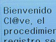 clave Identidad Electrónica para las Administraciones, Madrid, Spanien, SMS Bestätigung auf einem Alcatel 2051X