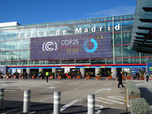 COP25 Chile - Madrid 2019 UN climate change conference zona verde, Madrid, Spanien, Haupteingang Süden