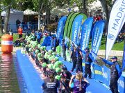 Copa del Mundo Triatlón 2019, Madrid, Spanien, Start Schwimmen Damen 11:30