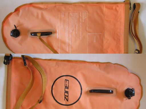 Decathlon Online und Ladengeschäfte, Madrid, Spanien, Zone 3, Swim Safety Buoy / Dry Bag Orange, Boje im Juni 2022 undicht