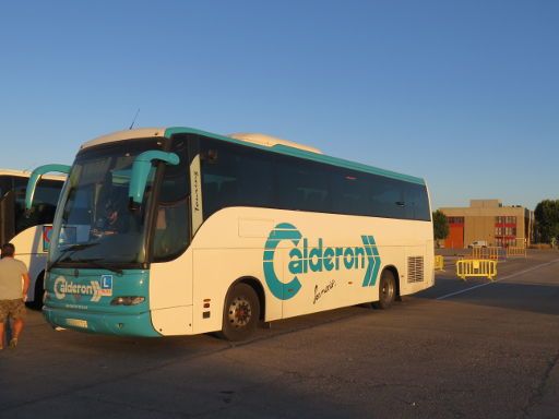 Lara Autoescuela, Fahrschule, Madrid, Spanien, IVECO Bus bei der Prüfung