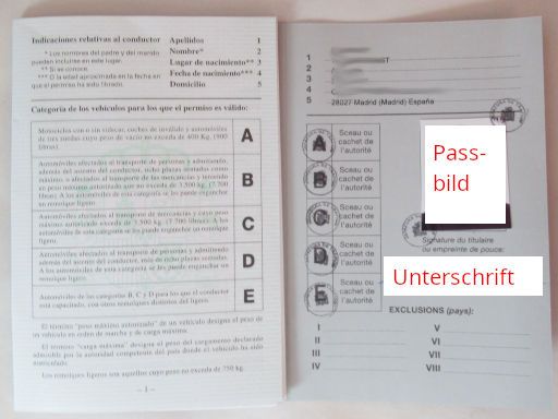 DGT Jefatura de Tr&aacute;fico, Permiso internacional para conducir / internationaler F&uuml;hrerschein im Januar 2026