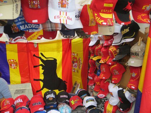 El Rastro de Madrid, Madrid, Spanien, Baseball Caps