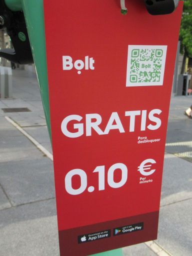 Bolt, Elektroroller Sharing, Madrid, Spanien, Angebot im Mai 2021