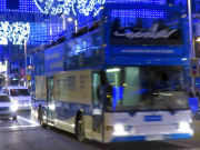 EMT naviluz Bus, Madrid, Spanien, naviluz Bus auf der Gran Vía