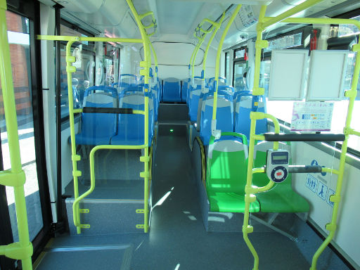 EMT Línea cero, Elektrobus, Madrid, Spanien, Irizar ieBus Fahrgastraum