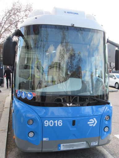 EMT Línea cero, Elektro Microbus, Madrid, Spanien, Wolta Microbus Ansicht von vorne