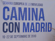 European mobility week, 2019, Madrid, Spanien, Eingang zum Paseo del Prado