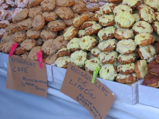 Feiertag San Isidro, Madrid, Spanien, Original Rosquillas mit verschiedenen Sorten