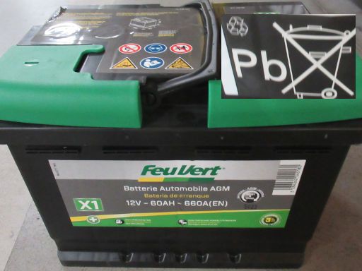 Feu Vert, Madrid, Spanien, Starterbatterie Feu Vert Start & Stop AGM X1 60AH 660A für 139,95 € im April 2023