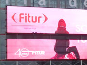 Fitur 2018 International Tourism Trade Fair, Madrid, Spanien, Haupteingang im Süden in der Nähe der Metro Station