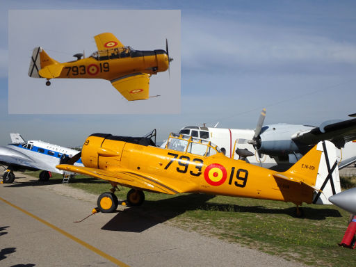 Fundación Infante de Orleans, Museo de aviones históricos en vuelo, Madrid, Spanien, North American T-6 Texan DUM Baujahr 1938