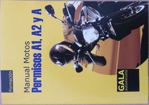 GALA Autoescuela, Fahrschule, Madrid, Spanien, Lehrbuch Motorrad A1, A2