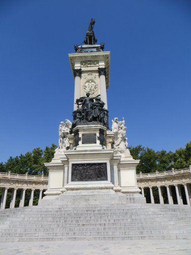 Retiro Park, Madrid, Spanien, Alfonso XII Monument