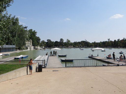 Retiro Park, Madrid, Spanien, Bootsverleih