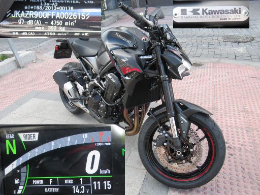 Kawasaki Palmeto® Motor, Madrid, Spanien, Probefahrt Z 900 mit 85 kW im März 2020