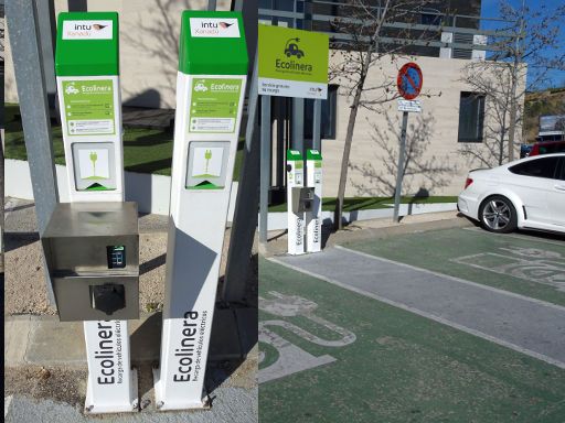 Ladestationen Elektrofahrzeuge, Madrid, Spanien, intu Xanadú Mennekesstecker Typ 2 Steckdose