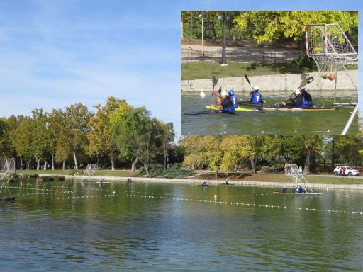 Lago de la Casa de Campo, Madrid, Spanien, Kanupolo