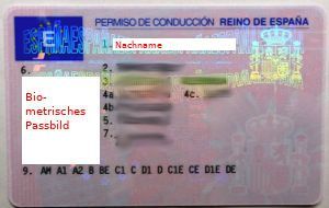 DGT Jefatura de Tráfico, Permiso de conducción Reino de España / Fahrerlaubnis Königreich Spanien