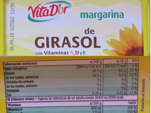 Lidl España, Madrid, Spanien, Vita D’or Sonnenblumen Margarine