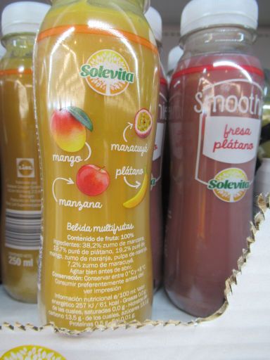 Lidl España, Madrid, Spanien, Solevita Smoothie 250 ml im September 2020 für 0,99 €