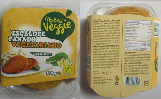 Lidl España, Madrid, Spanien, Veganes Schnitzel zwei Stück 180 g im Februar 2021 für 1,99 €