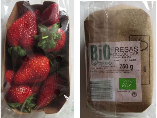 Lidl España, Madrid, Spanien, Bio Erdbeeren aus Spanien 250 g im April 2021 für 1,49 €