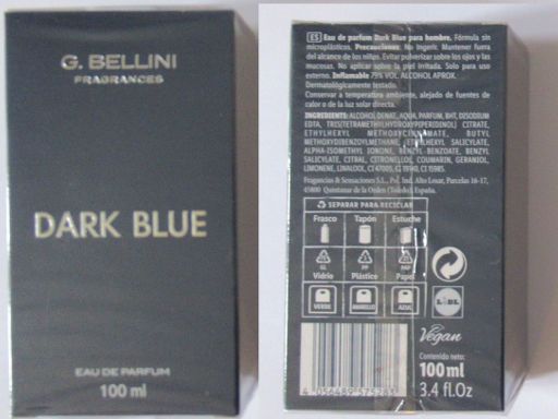 Lidl España, Madrid, Spanien, G. Bellini Dark Blue 100 ml für 5,99 Euro im Dezember 2022