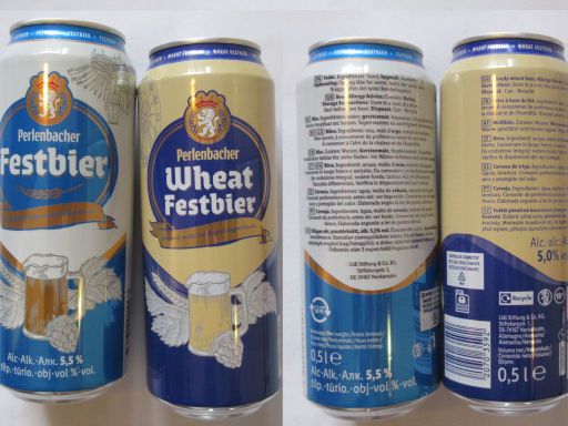 Lidl España, Alcalá de Henares, Spanien, Perlenbacher Festbier und Weizenbier 0,5 Liter je 0,99 € im September 2025