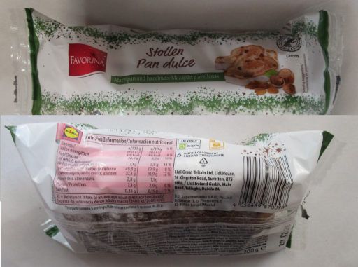 Lidl Espa&ntilde;a, Madrid, Spanien, FAVORINA Mini Stollen 200 g f&uuml;r 1,99 Euro im Dezember 2025