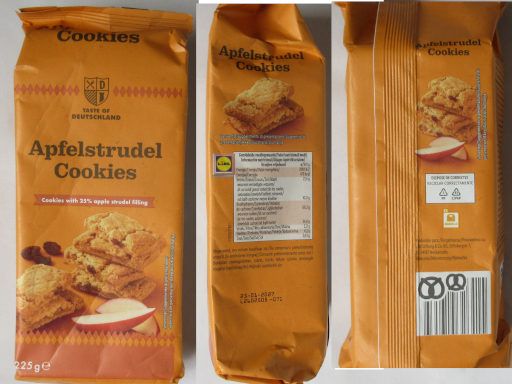 Lidl Espa&ntilde;a, Madrid, Spanien, Taste of Deutschland Apfelstrudel Cookies 225 g f&uuml;r 1,99 Euro im M&auml;rz 2026