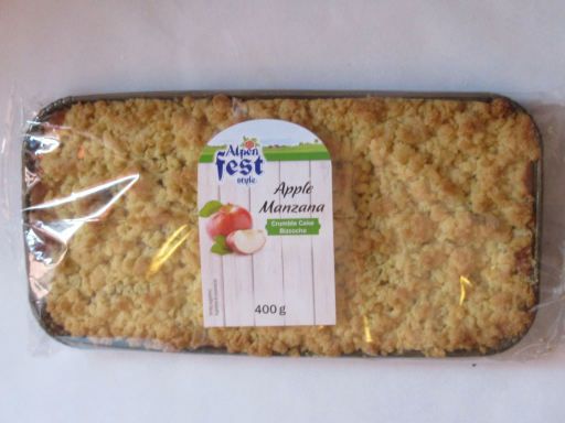 Lidl Espa&ntilde;a, Madrid, Spanien, Apfel Streuselkuchen 400 g f&uuml;r 2,99 Euro im Juli 2026