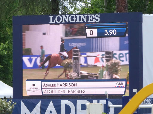 Longines Global Champions Tour Madrid 2019, Madrid, Spanien, Großbildschirm mit LIVE Bildern