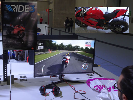 Madrid Games Week 2018, Madrid, Spanien, Ride 3 Motorradsimulation