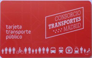 Tarjeta de Transporte Público MULTI, Metro, Madrid, Spanien, Rückseite