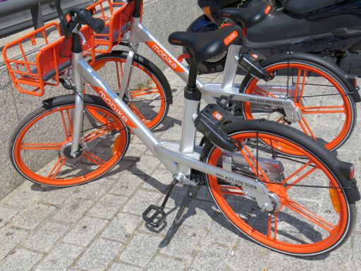 Mobike, Bike Sharing, Madrid, Spanien, Mobike Lite 3.0 Fahrrad in Madrid 2018