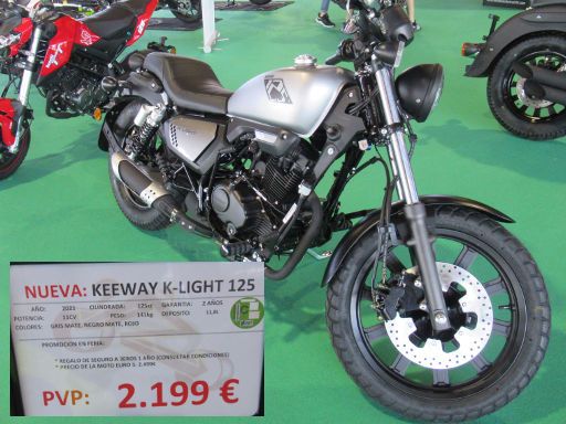 Motorama Madrid Salón Comercial de la Motocicleta 2021, Madrid, Spanien, Keeway K-LIGHT 125