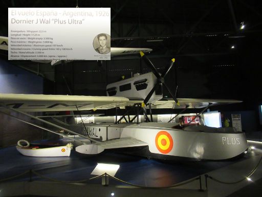 Museo de Aeronáutica y Astronáutica, Madrid, Spanien, Dornier J Wal Plus Ultra Flug Spanien Argentinien 1926