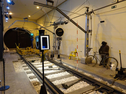 Museo del Ferrocarril, Eisenbahnmuseum, Madrid, Spanien, Schienenbau