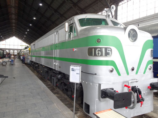 Museo del Ferrocarril, Eisenbahnmuseum, Madrid, Spanien, Diesellok Typ 1615 von American Locomotive Company Baujahr 1953