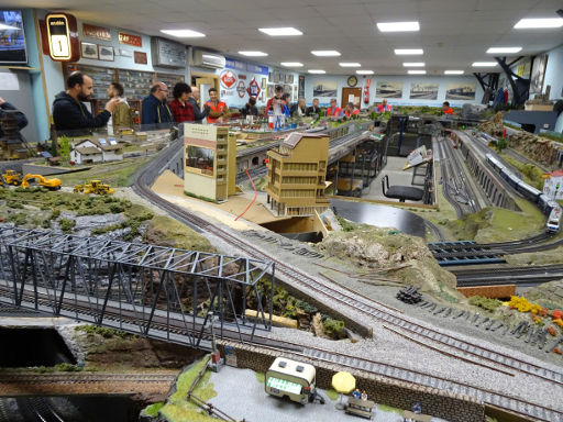 Museo del Ferrocarril, Eisenbahnmuseum, Madrid, Spanien, Modelleisenbahn Club Anlage in der ersten Etage