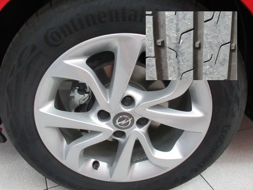 Opel Corsa E, Sommerreifen im Format 195/55 R 16 87 H von Continental Modell Conti EcoContact™ 6 bei 18 000 km