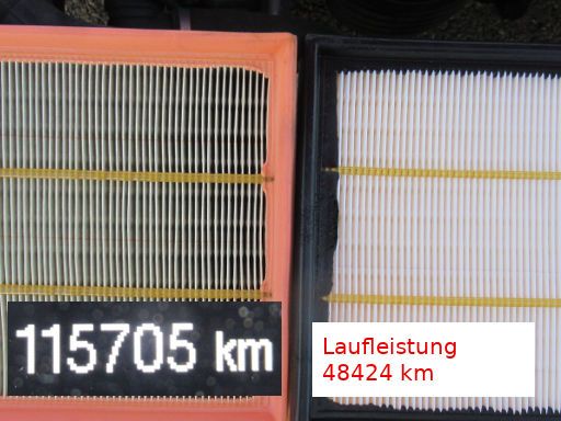 Opel Corsa E, Original MANN FILTER Luftfilter C 20 106/4 nach 48 424 km Einbau STARK® Automotive Luftfilter SKAF-0060124 bei 115 705 km