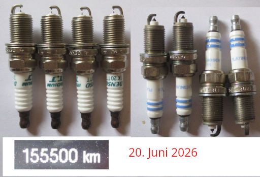 Opel Corsa E, Z&uuml;ndkerzen DENSO IK20TT Einbau und Ausbau BOSCH Platinum 155 500 km am 20. Juni 2026