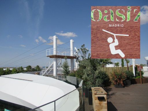 Oasiz Madrid, Freizeit– und Einkaufszentrum, Madrid, Spanien, Seilrutsche