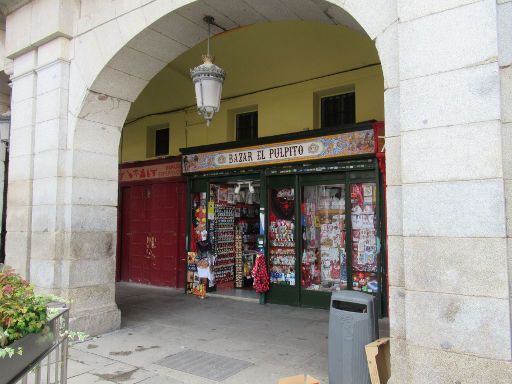 Plaza Mayor, Madrid, Spanien, Andenken Ladengeschäft Bazar el Pulpito