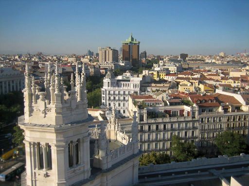 Rathaus, Palacio de Cibeles, Madrid, Spanien, Ausblick vom Aussichtsturm